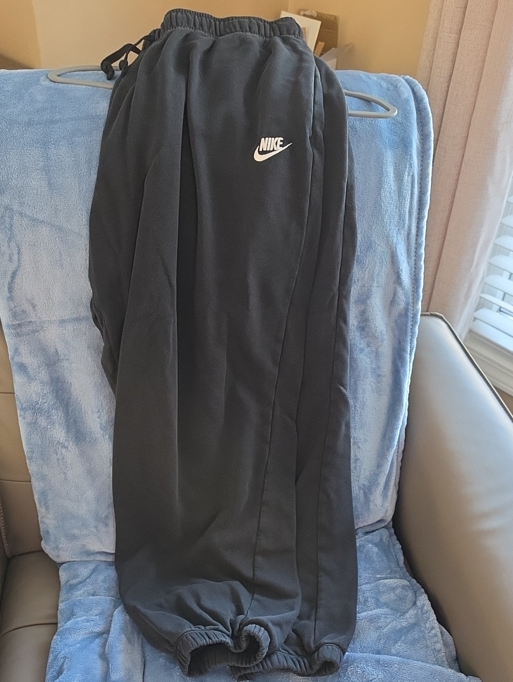 Women's Nike Oversized Black Track Joggers